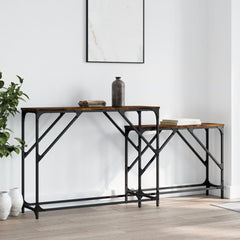 vidaXL Nesting Console Table | Smoked oak | Engineered wood, Metal | Large 1