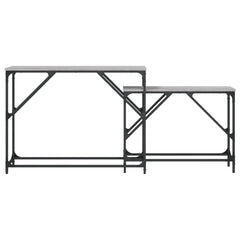 vidaXL Nesting Console Tables 2 pcs Grey Sonoma Engineered Wood 4
