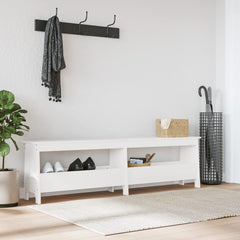 Hall Bench Solid Wood Pine in White