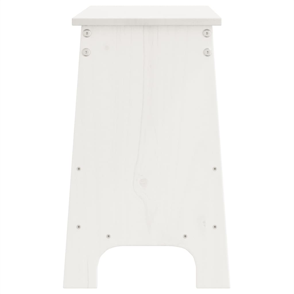 vidaXL Hall Bench White 100x28x45 cm Solid Wood Pine 5
