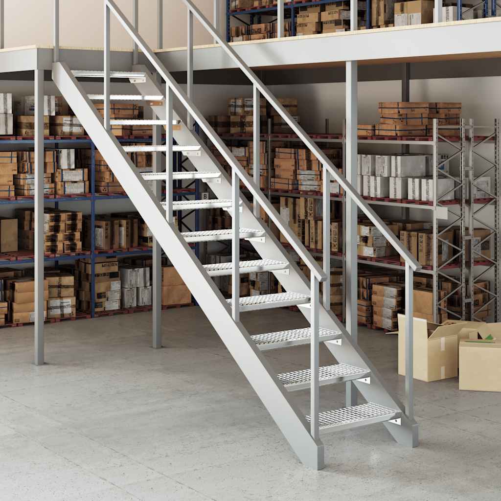 vidaXL Grate Step 60x24x7 cm Galvanised Steel 3