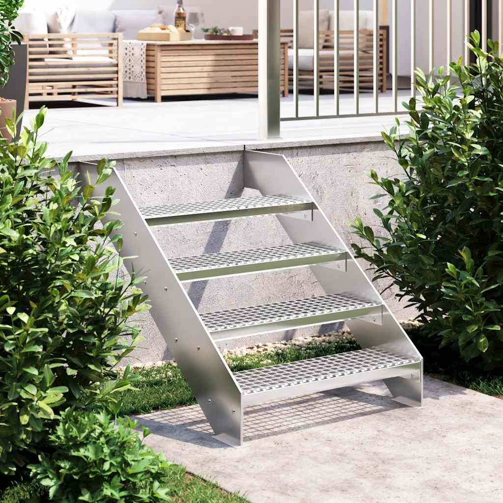 vidaXL Grate Step | Silver | Galvanised Steel | 70x24x7 cm | Grate Step 1