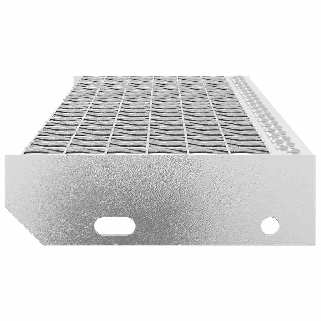 vidaXL Grate Step 80x24x7 cm Galvanised Steel 5