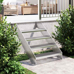 vidaXL Grate Step 70x24x7 cm Galvanised Steel 1