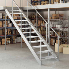 vidaXL Grate Step 80x24x7 cm Galvanised Steel 3
