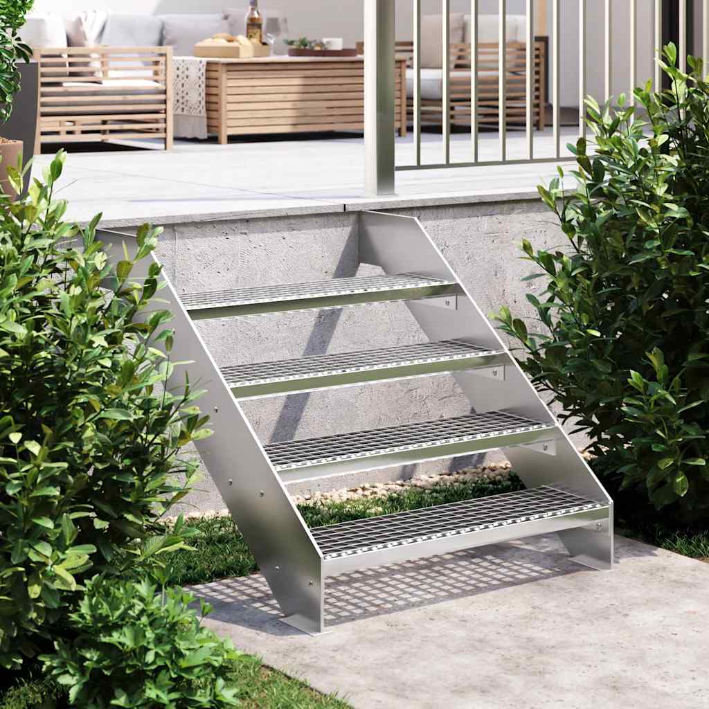 vidaXL Grate Step 80x24x7 cm Galvanised Steel 1