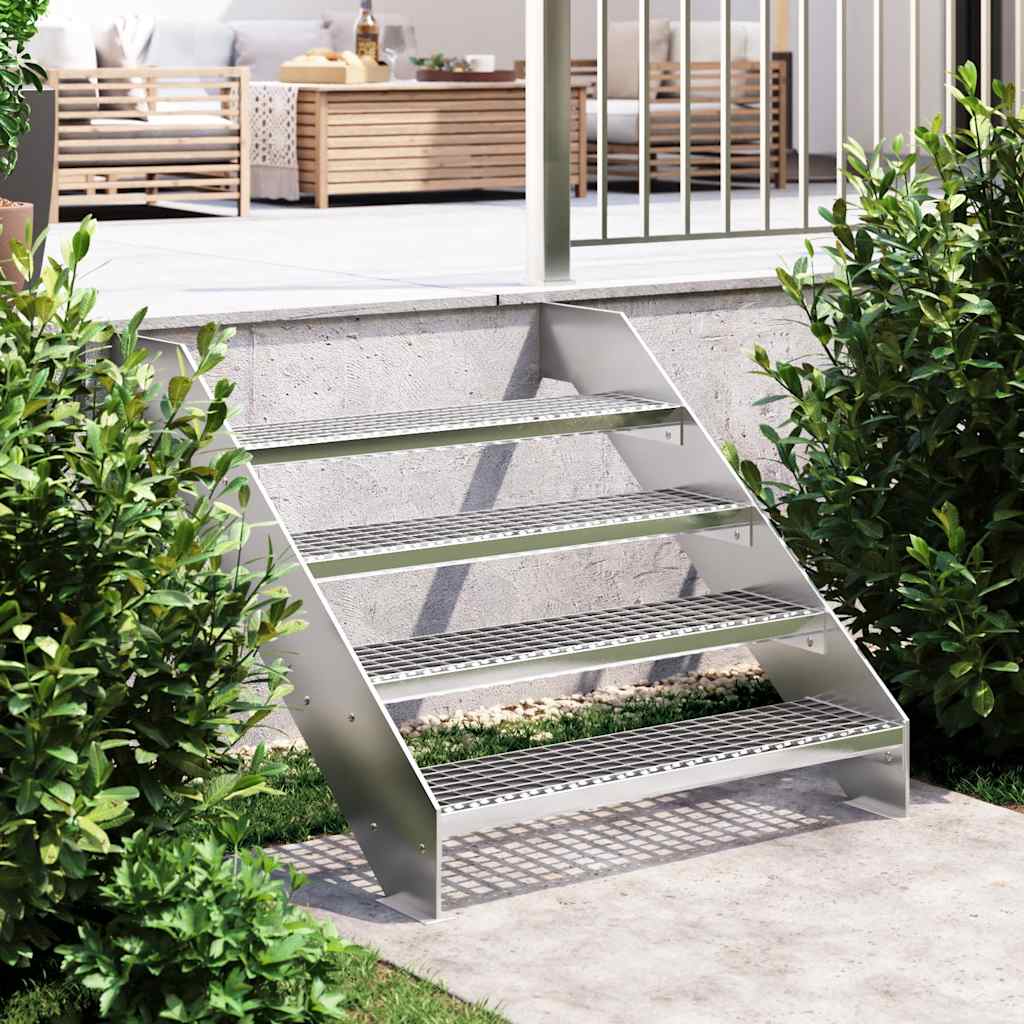 vidaXL Grate Step 90x24x7 cm Galvanised Steel 1