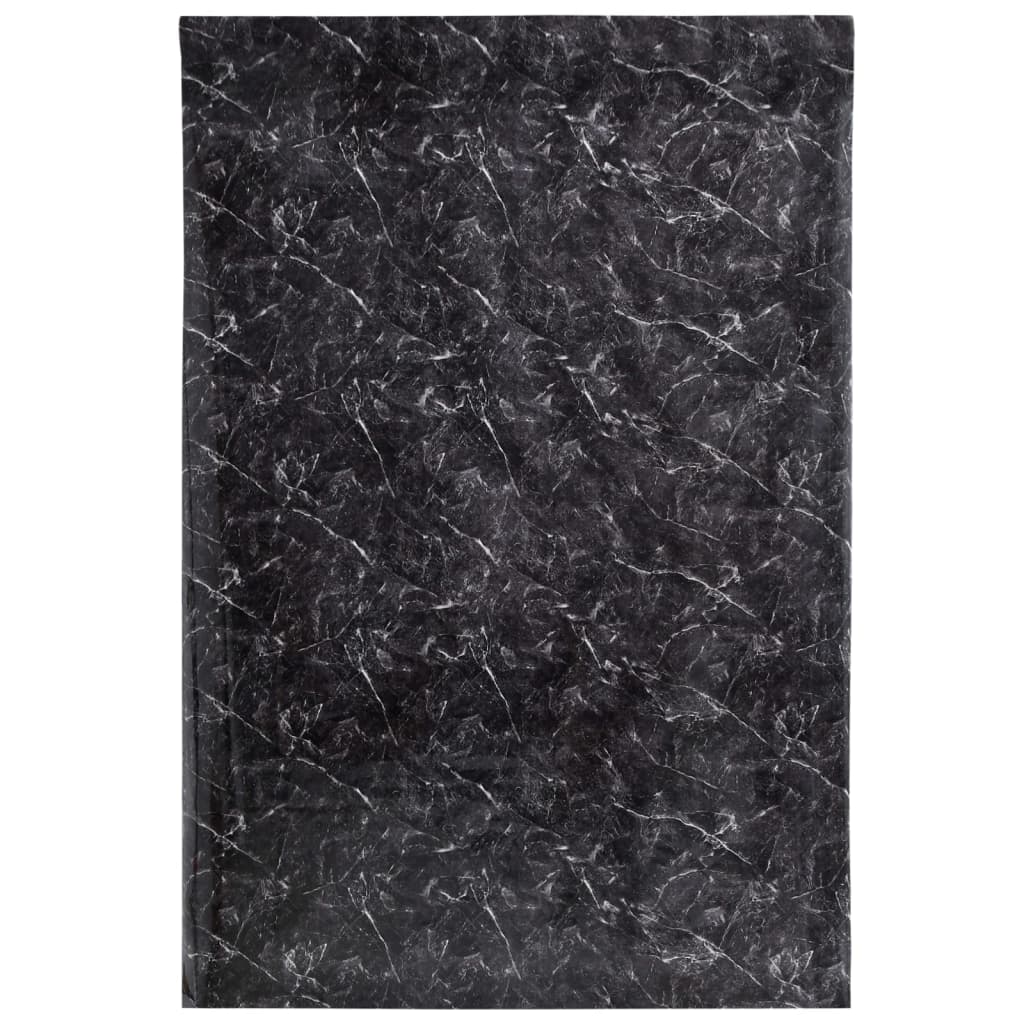 vidaXL Furniture Stickers Self-Adhesive Marble Black 90x500 cm PVC 3