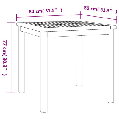 3 Piece Garden Dining Set Solid Wood Teak