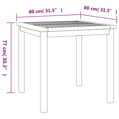 5 Piece Garden Dining Set Solid Wood Teak