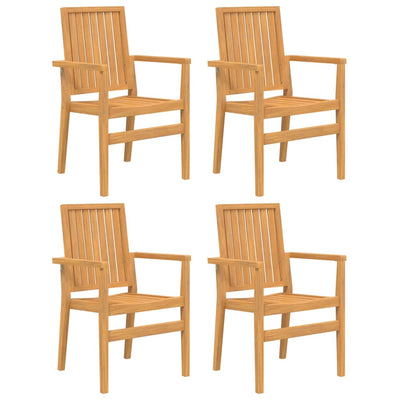 5 Piece Garden Dining Set Solid Wood Teak