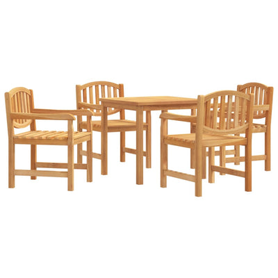 5 Piece Garden Dining Set Solid Wood Teak