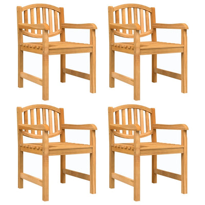 5 Piece Garden Dining Set Solid Wood Teak