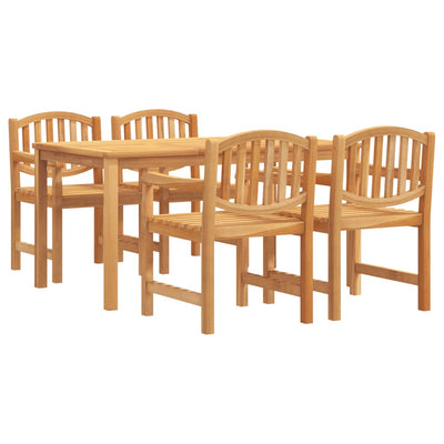 5 Piece Garden Dining Set Solid Wood Teak