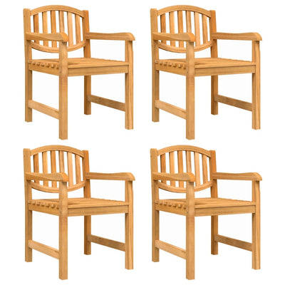 5 Piece Garden Dining Set Solid Wood Teak