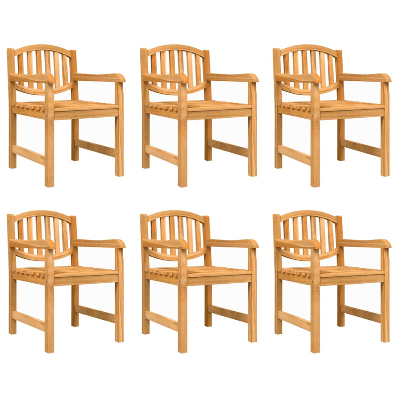 7 Piece Garden Dining Set Solid Wood Teak