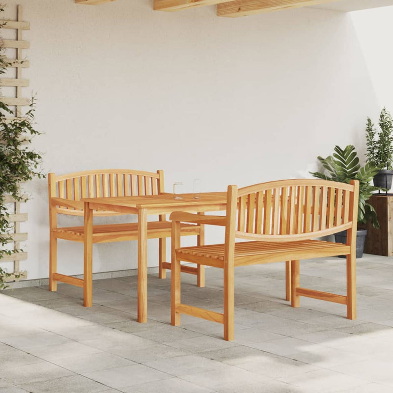 3 Piece Garden Dining Set Solid Wood Teak