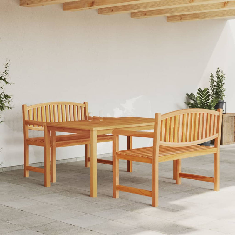 3 Piece Garden Dining Set Solid Wood Teak