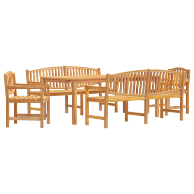 5 Piece Garden Dining Set Solid Wood Teak