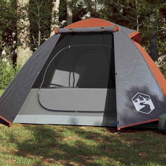 vidaXL Camping Tent Dome 2-Person Orange Waterproof 1