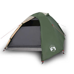 vidaXL Camping Tent Dome 3-Person Green Waterproof 2