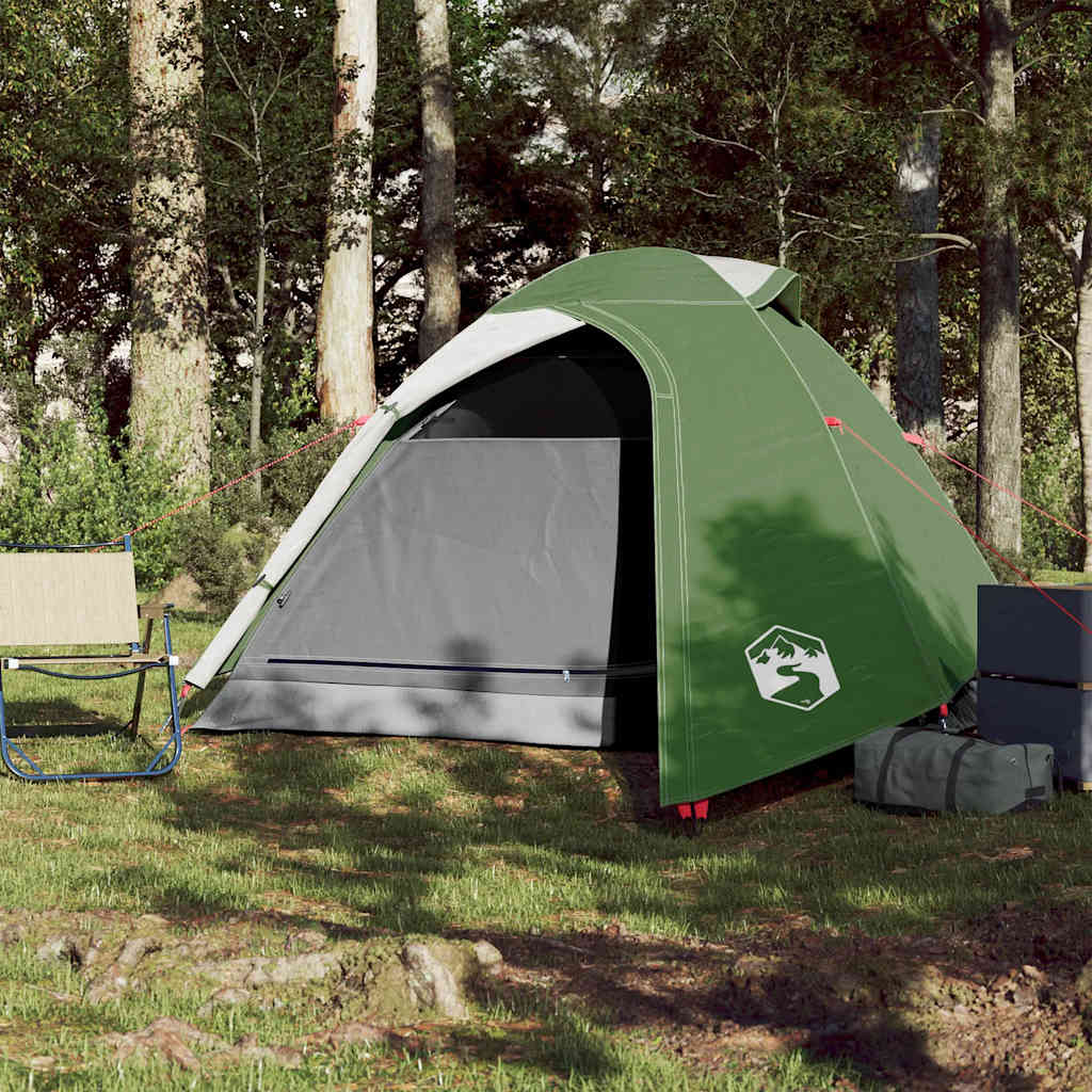 vidaXL Camping Tent Dome 3-Person Green Waterproof 3