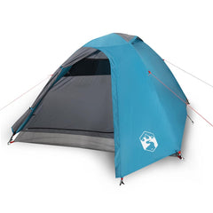 vidaXL Camping Tent Dome 3-Person Blue Waterproof 2