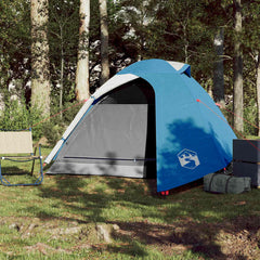 vidaXL Camping Tent Dome 3-Person Blue Waterproof 3