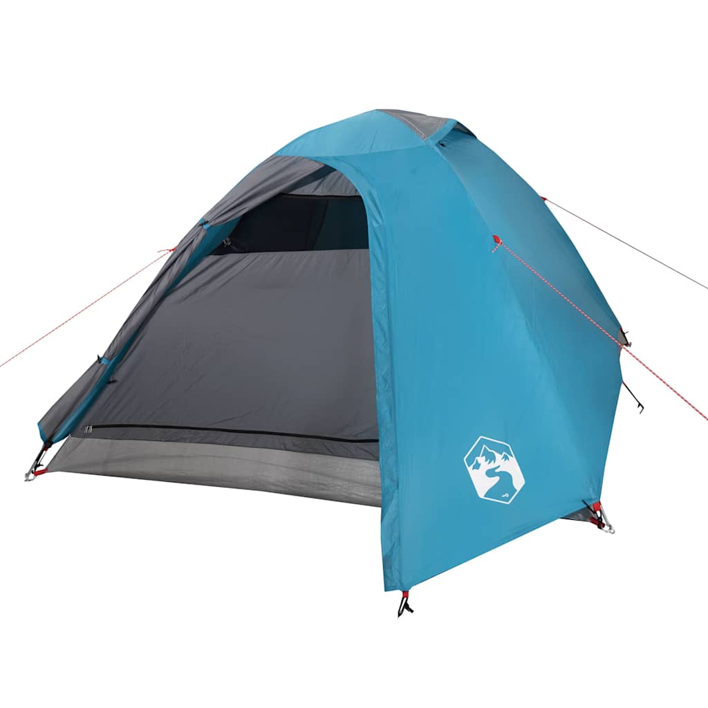 vidaXL Camping Tent Dome 3-Person Blue Waterproof 4