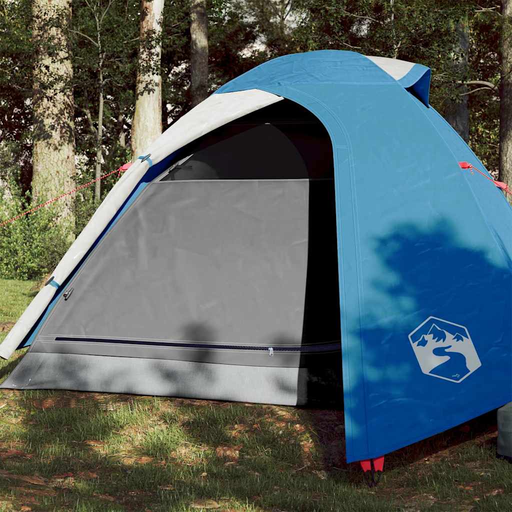 vidaXL Camping Tent Dome 3-Person Blue Waterproof 1