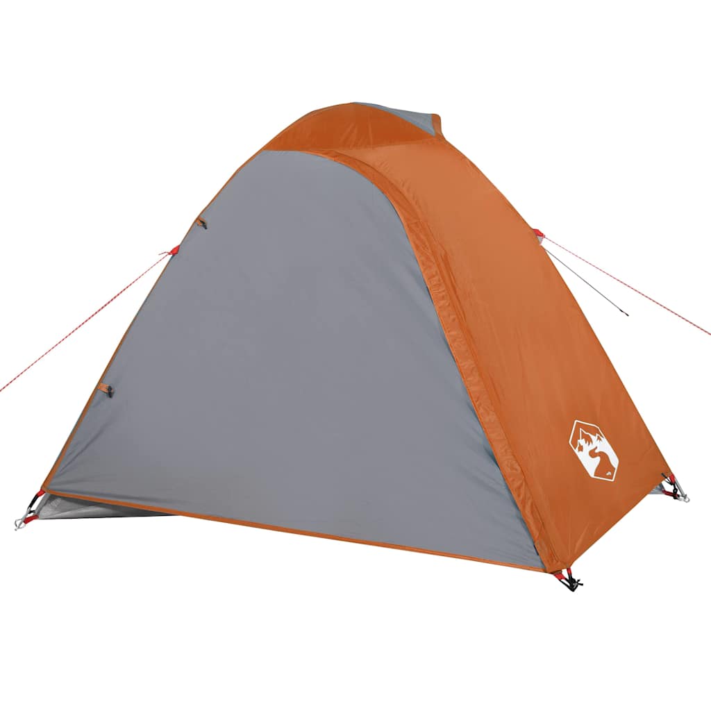 vidaXL Camping Tent Dome 3-Person Grey and Orange Waterproof 6