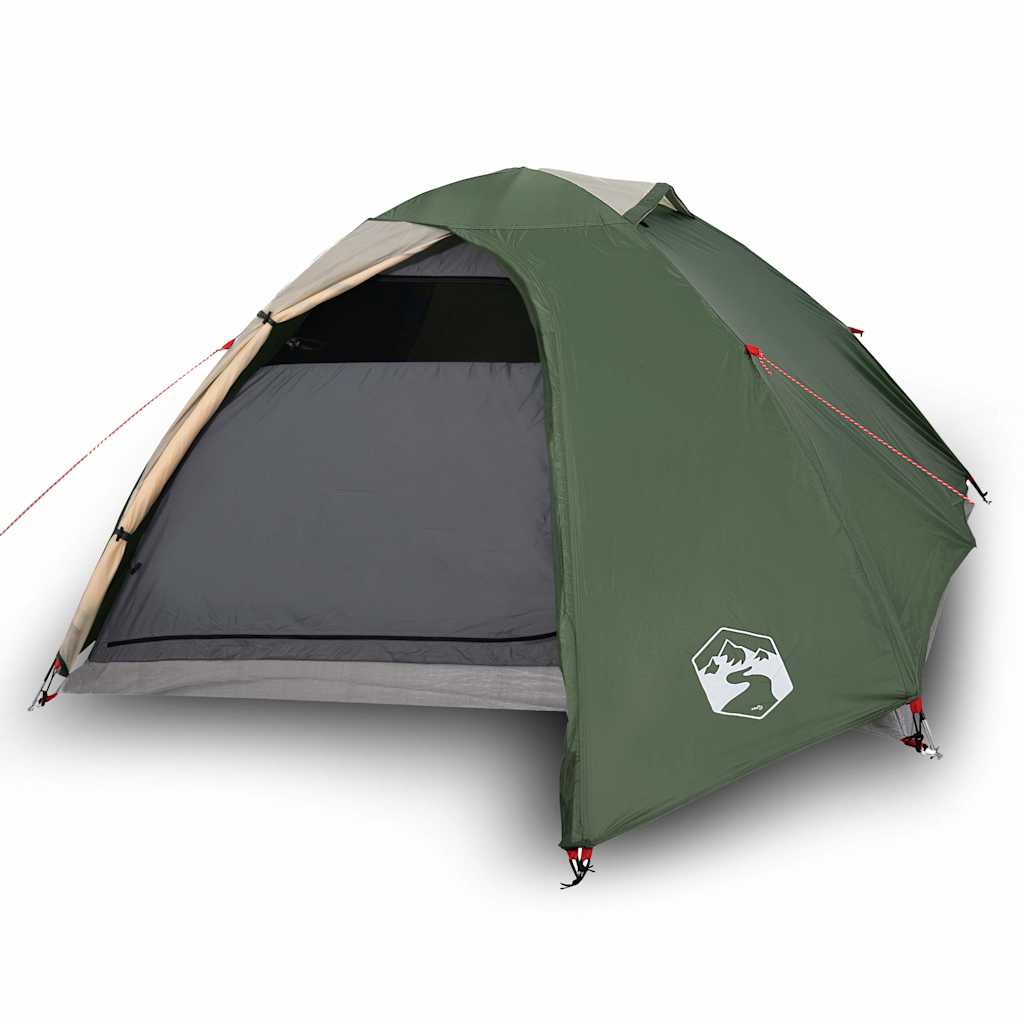 vidaXL Camping Tent Dome 4-Person Green Waterproof 2