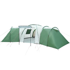 Family Tent Dome 12-Person Waterproof Green