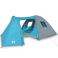 Family Tent Dome Waterproof Blue 6-Person