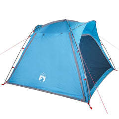 vidaXL Camping Tent 4-Person Blue Quick Release Waterproof 6