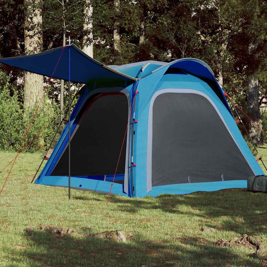 vidaXL Camping Tent 4-Person Blue Quick Release Waterproof 1