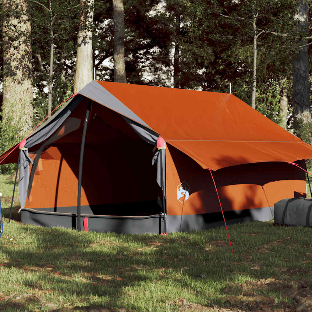 Camping Tent 2-Person Waterproof Grey and orange