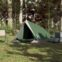 vidaXL Camping Tent 2-Person Green Waterproof 3
