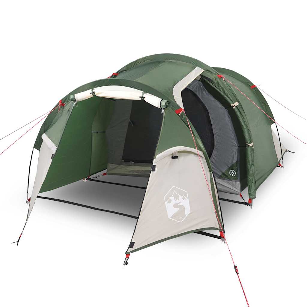 vidaXL Camping Tent Tunnel 2-Person Green Waterproof 2