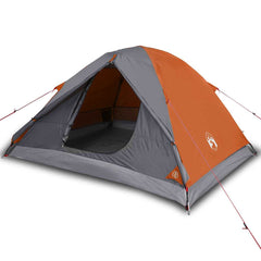 vidaXL Camping Tent Dome 3-Person Orange Waterproof 2