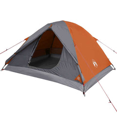 vidaXL Camping Tent Dome 3-Person Orange Waterproof 4