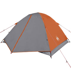 vidaXL Camping Tent Dome 3-Person Orange Waterproof 5