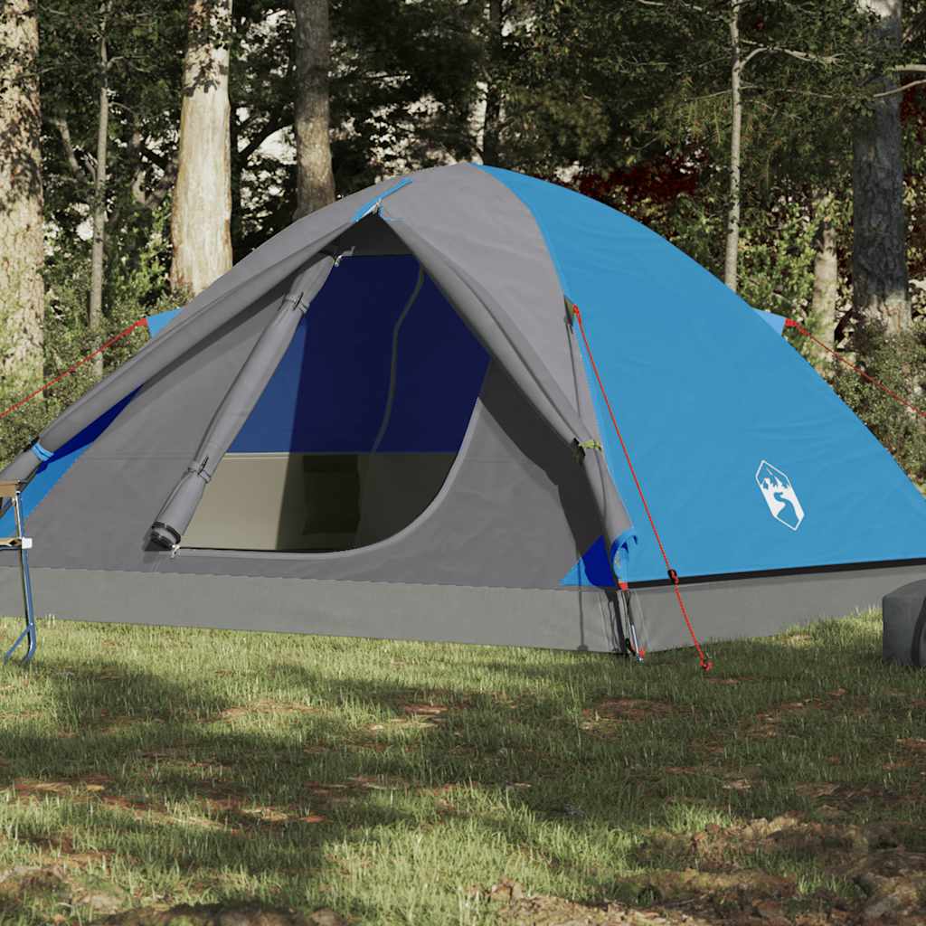 vidaXL Camping Tent Dome 6-Person Blue Waterproof 1