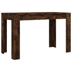 vidaXL Dining Table Smoked Oak 120x60x76 cm Engineered Wood 2