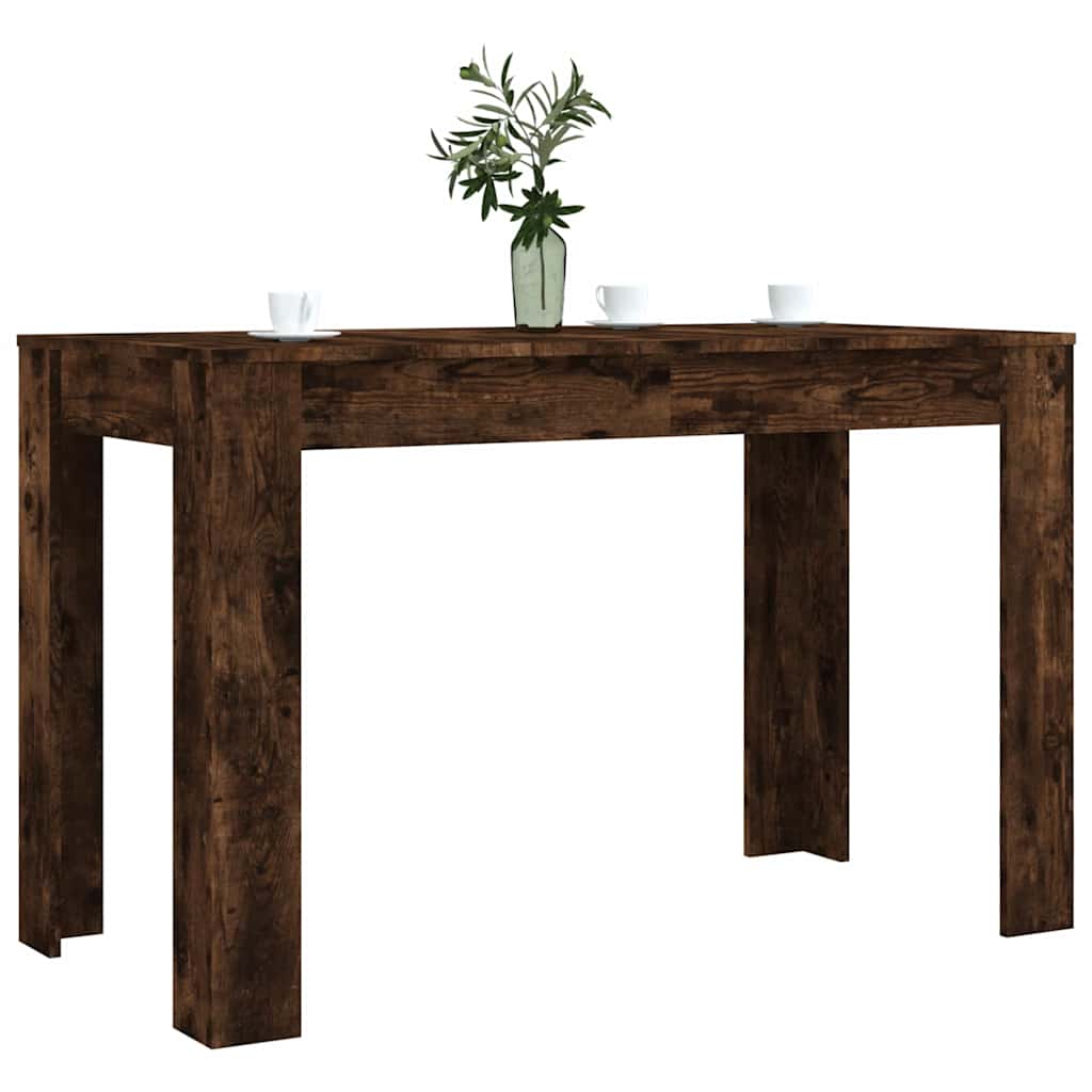 vidaXL Dining Table Smoked Oak 120x60x76 cm Engineered Wood 3