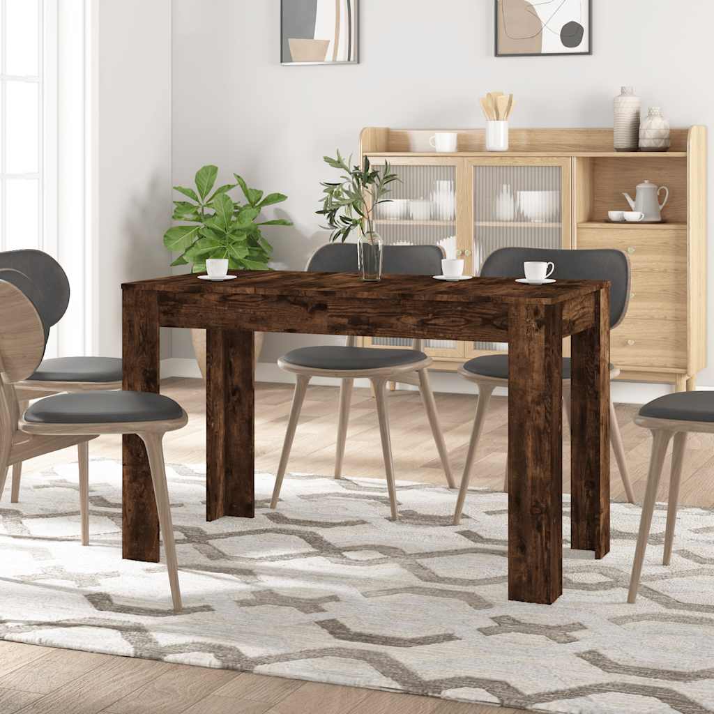 vidaXL Dining Table Smoked Oak 120x60x76 cm Engineered Wood 1