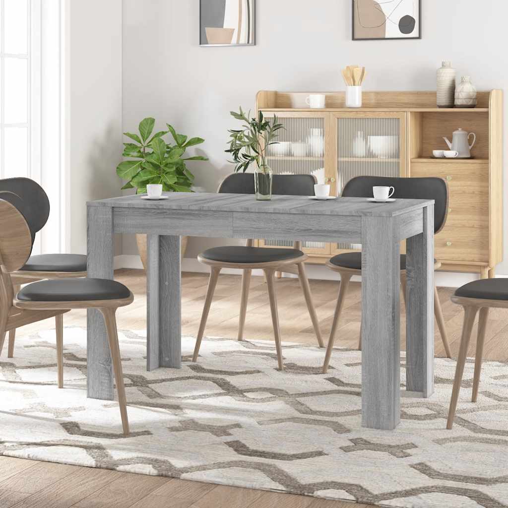 vidaXL Dining Table Grey Sonoma 120x60x76 cm Engineered Wood 1