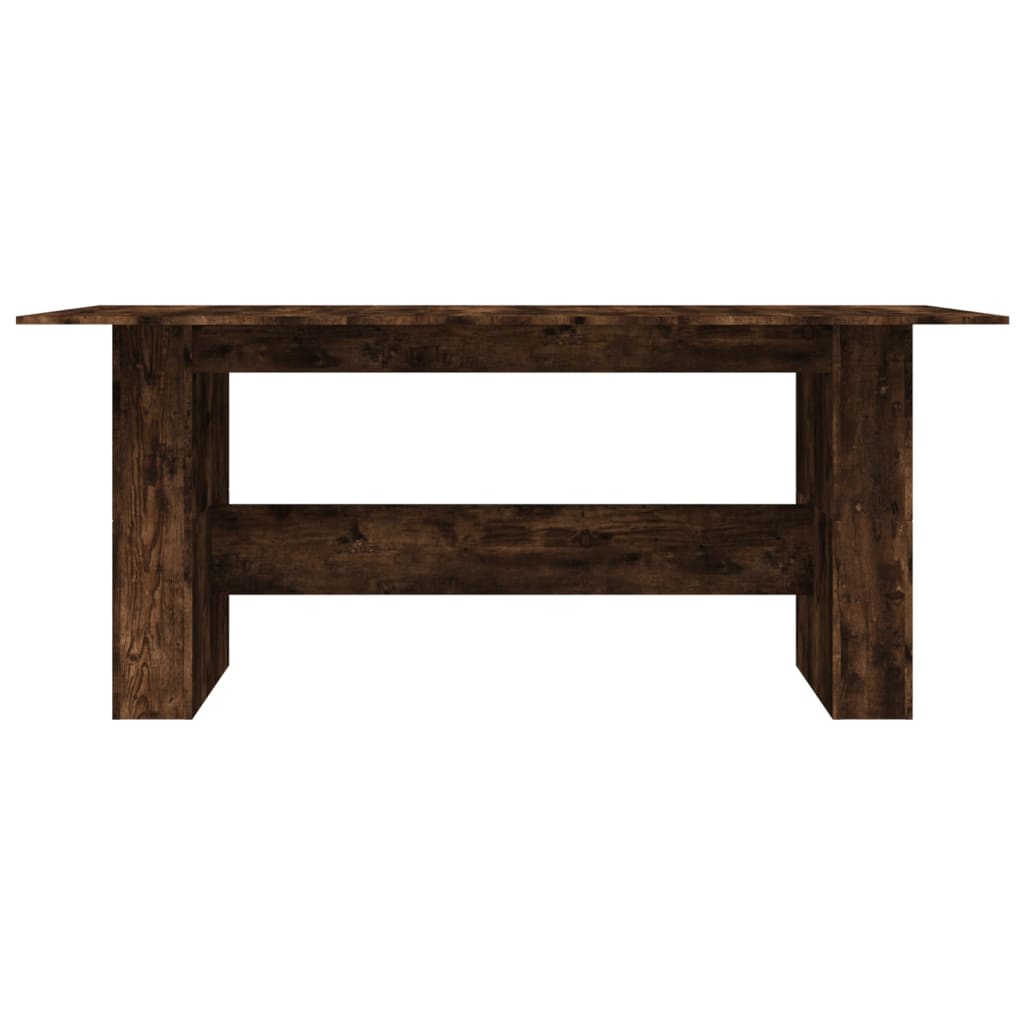 vidaXL Dining Table Smoked Oak 180x90x76 cm Engineered Wood 4