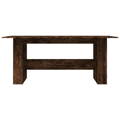 vidaXL Dining Table Smoked Oak 180x90x76 cm Engineered Wood 4