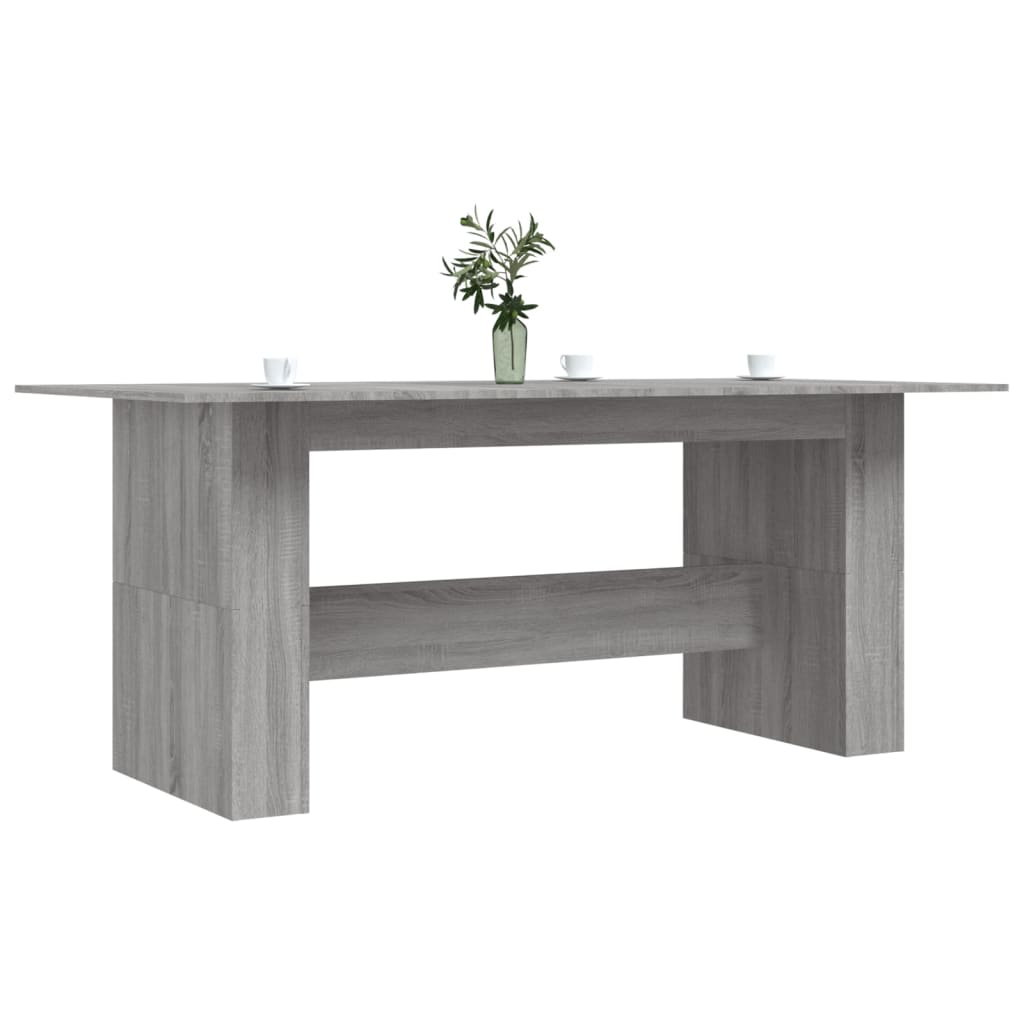 vidaXL Dining Table Grey Sonoma 180x90x76 cm Engineered Wood 3